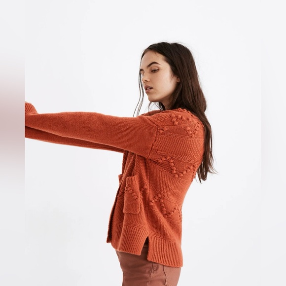 NWT Madewell Zigzag Bobble Cardigan Sweater S Org. $135 - Picture 2 of 6